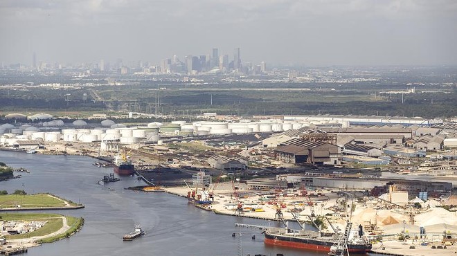 Refinery complexes along the Houston Ship Channel in 2016. The bulk of the emissions released during the winter storm and power crisis in Texas last week were from the Houston region, according to an analysis by Texas environmental groups.