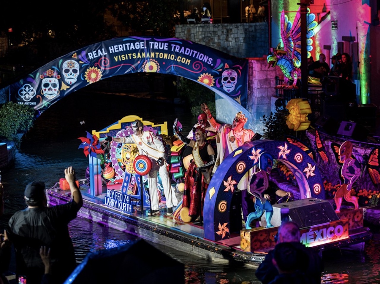 Mark the holidays by attending a river parade
St. Patrick’s Day, Pride, the Fourth of July, Día de los Muertos, Christmas — the Alamo City marks major occasions year round by floating decorated barges down the San Antonio River. Celebrate your fav holidays by joining in on the action at the River Walk.