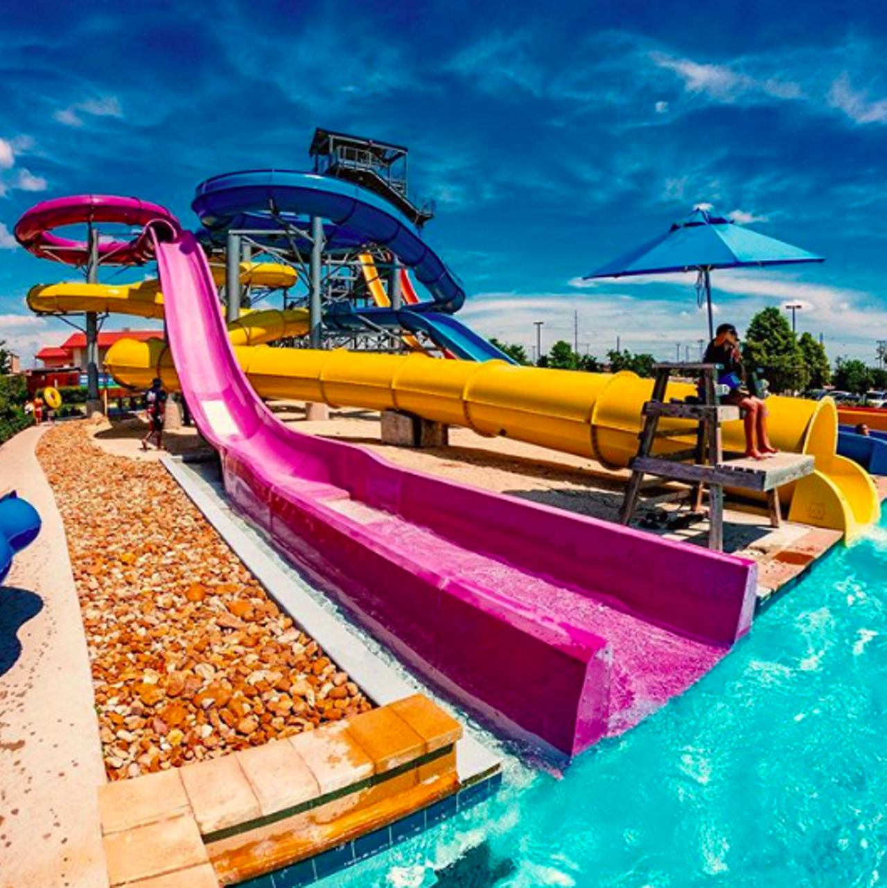 Typhoon Texas Austin
18500 TX-130 Service Road, Pflugerville, (512) 212-7792, typhoontexas.com
Formerly known as Hawaiian Falls Pflugerville, this Central Texas water getaway has all the fun you’re looking for this summer. There’s plenty of water-based attractions here, from Buckaroo Bayou and Tidal Wave Bay to the PFlowRider surf simulator and Lazy-T river. Everyone in the family can enjoy age-appropriate attractions that they’ll come to love.
Photo via Instagram / tuberides