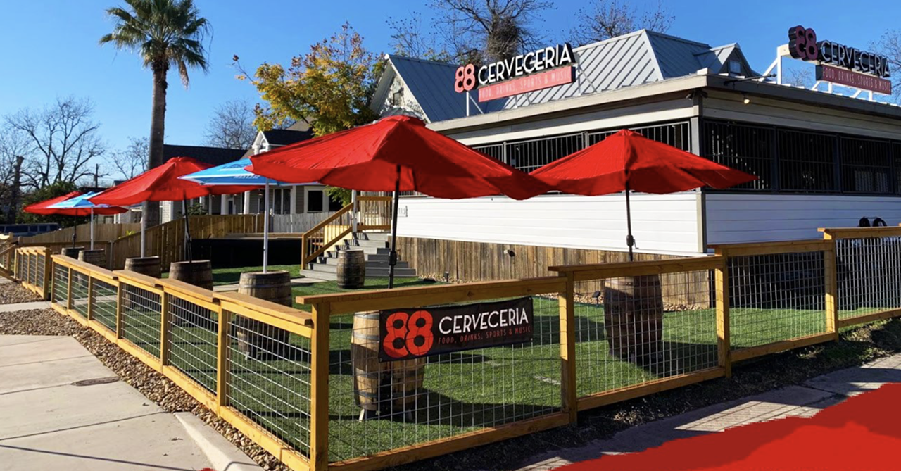 Cervecería 88
2119 Interstate 35, (210) 888-1481, facebook.com/Cerveceria88.SA
New taco, wing and burger joint Cervecería 88 took over the space that once housed popular eatery Eastside Kitchenette, which they updated with an expanded patio and turf-covered yard. The spot also includes a full bar and a handful of beers on tap.
Photo via Facebook / Cervecería 88