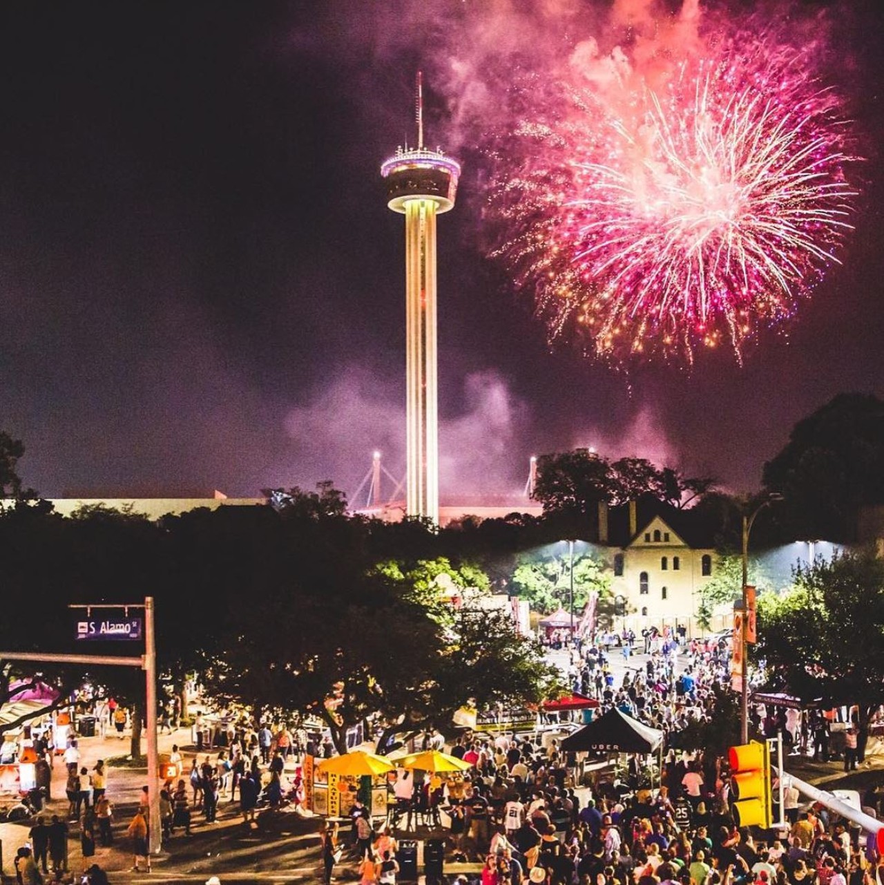 Searching for parking downtown during Fiesta Either circle the block 50 times or spend $50.