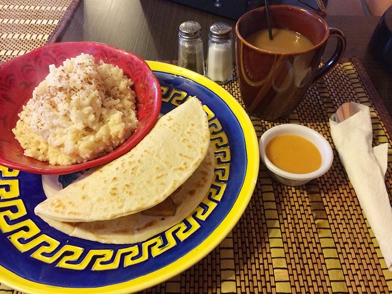 The atole de arroz and breakfast tacos are a winsome pair - Jessica Elizarraras