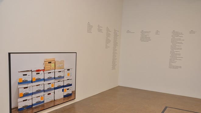 Menjivar’s installation is featured in Blue Star Contemporary’s “Please Form a Straight Line” exhibit.