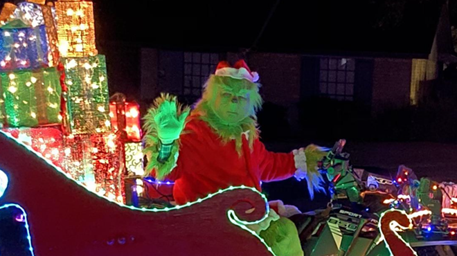 The Grinch has been spotted in Northeast San Antonio driving a light-up sleigh