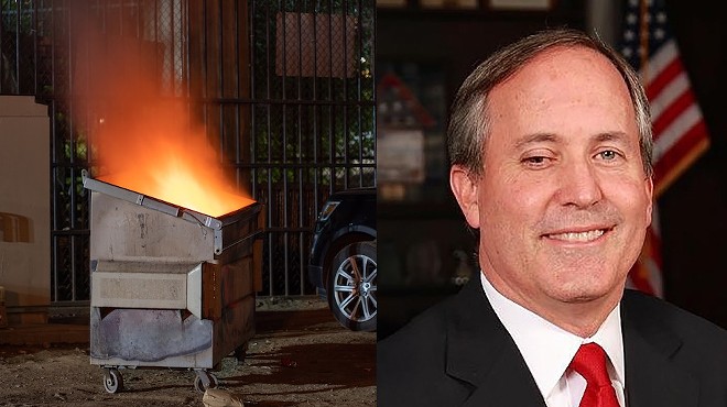 Can you tell the difference? An dumpster fire is running against to unseat current Texas AG Ken Paxton, who's turned his office into a dumpster fire.