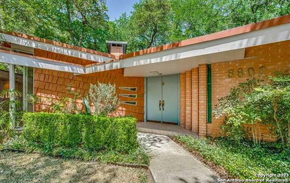 An early-1960s time capsule
A Mid-Century Modern home in North San Antonio that's been lovingly preserved as an architectural time capsule by its current owner hit the market in May. A local architect designed and built the three-bedroom, three-bath home in 1960 as his family residence, drawing on design elements from Frank Lloyd Wright, according to the sales listing. Wright's influence is apparent in the 3,000-square-foot property's bold angles, high ceilings and copious windows that let in natural light. This home is currently off the market.