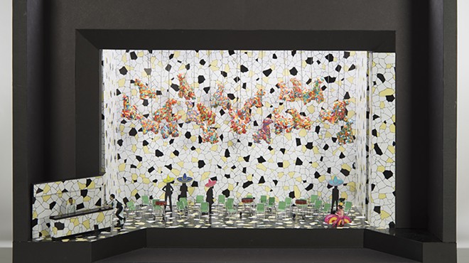 Paul Steinberg, Maquette for La Périchole, ca. 2013. Paper, board, metal, and digital photos. Collection of the McNay Art Museum, Gift of The Tobin Theatre Arts Fund, 2018.34. © Paul Steinberg