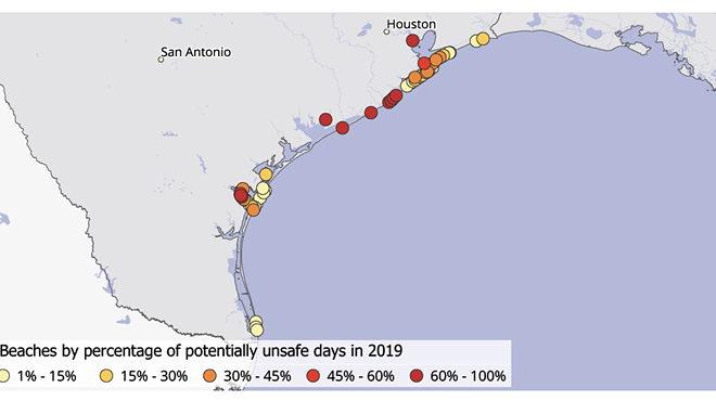 Report: There's So Much Poop Along the Texas Coast, Swimming Could Make You Sick