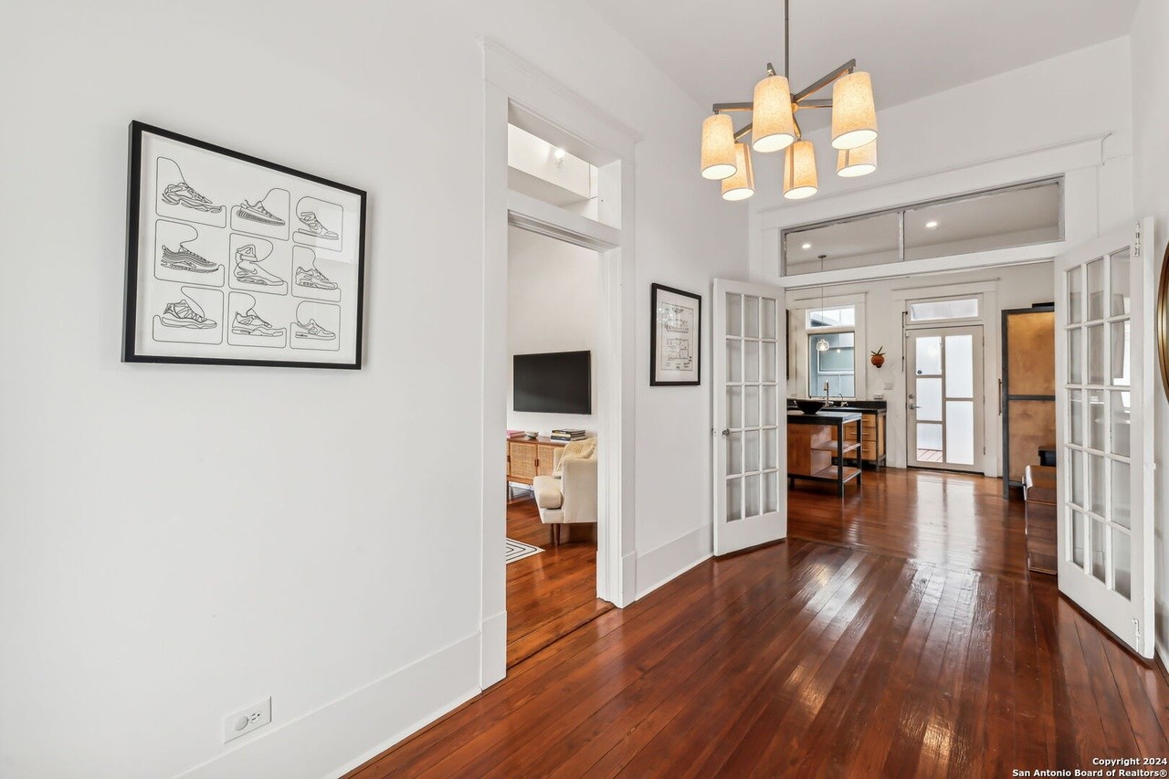 This 1920s King William bungalow has a staircase made out of vintage railroad tracks