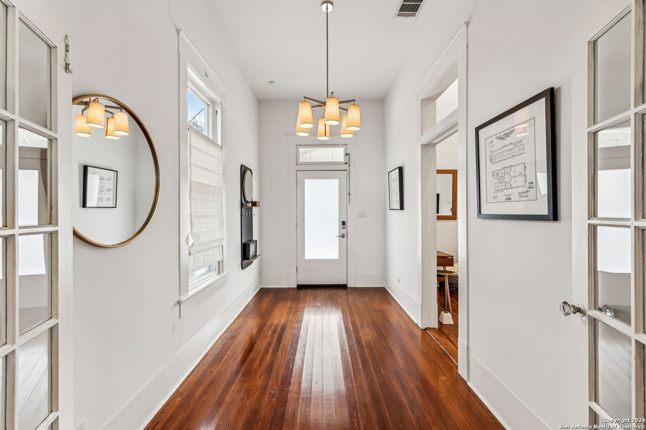 This 1920s King William bungalow has a staircase made out of vintage railroad tracks