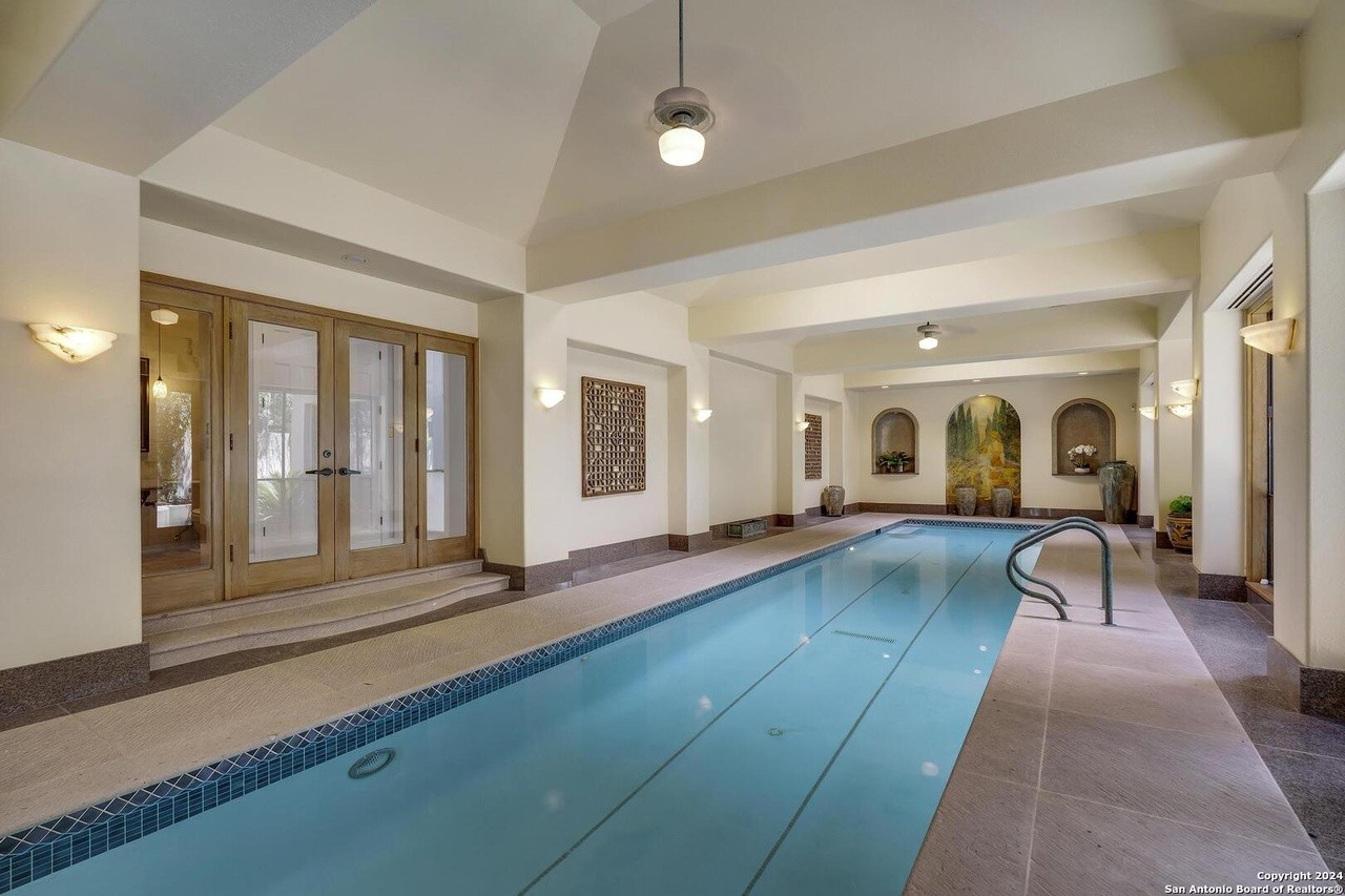 This San Antonio mansion for sale comes with a 63-foot-long indoor lap pool