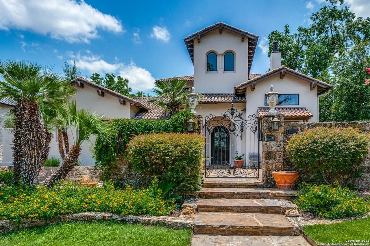 This Spanish-style San Antonio home for sale has a hidden backyard oasis