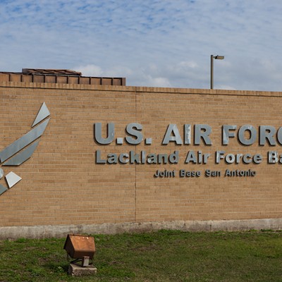 The front gate at Joint Base San Antonio-Lackland