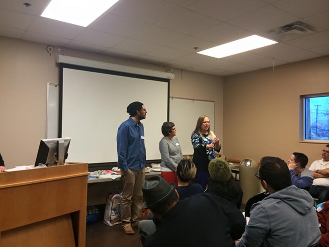 From left: Thrive Youth Center assistant director Joshua  Yurcheshen, executive director Sandra Whitley, and assistant director Lauryn Farris. - THRIVE YOUTH CENTER
