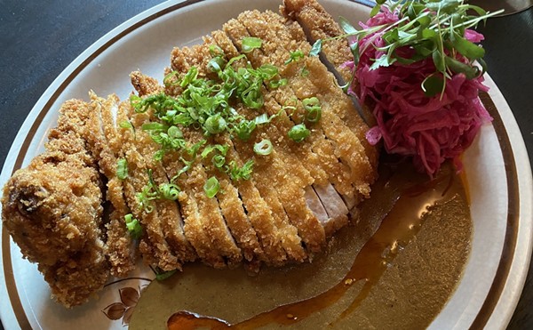 Tokyo Cowboy's minimally described Crispy Pork Chop isn't called tonkatsu, as it would be on Japanese restaurant menus.