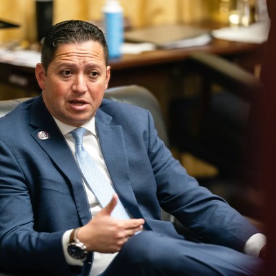 U.S. Rep. Tony Gonzales, R-San Antonio, gives an interview in his office at Rayburn House Office Building in Washington, D.C. on April 28, 2023. Gonzales is a member of the House Appropriations Committees.