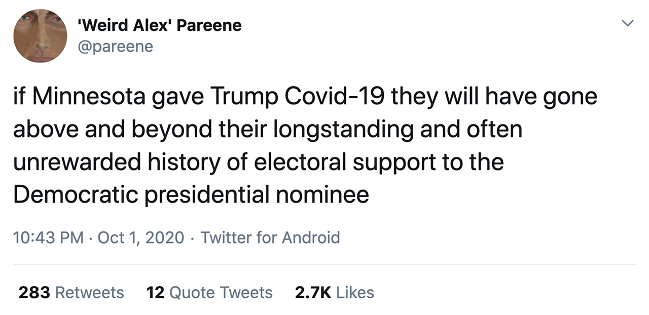 Trump Gets COVID-19—And Sets Twitter Ablaze wth Memes