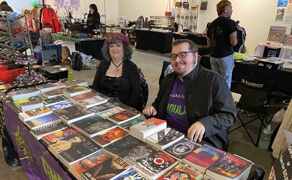 San Antonio-based publishers Lori Michelle and Max Booth III (left to right) run the Ghoulish Book Festival, now in its third year.