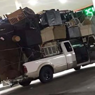 This San Antonio Driver Seriously Packed an Entire House on Their Truck