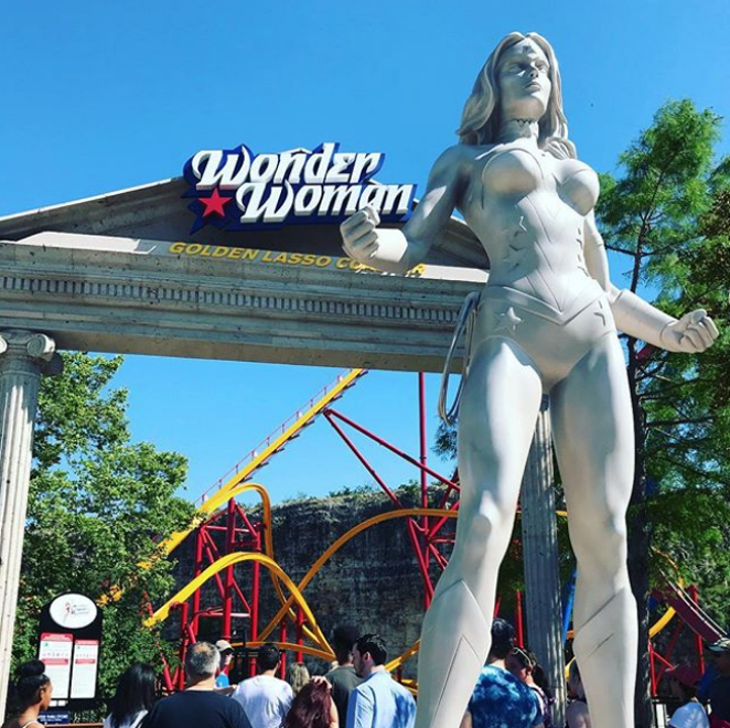 First-Ever Wonder Woman Roller Coaster Opening at Fiesta Texas This Weekend