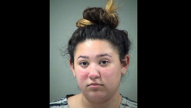 Velvet Vargas, 20, allegedly stole more than $17,000 worth of merchandise while employed at a San Antonio James Avery store. - BEXAR COUNTY JAIL