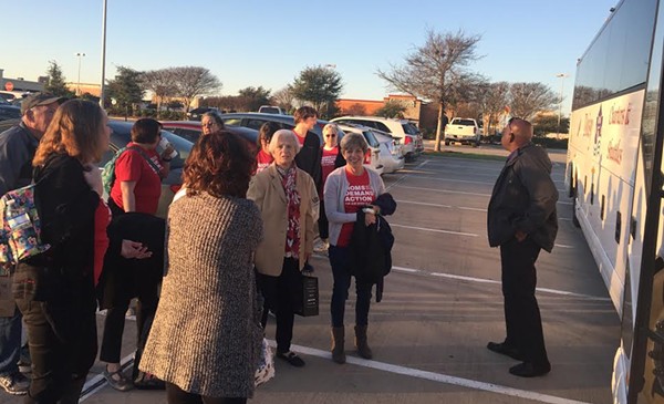 Members of Moms Demand Action board a bus in San Antonio to meet with state lawmakers. - COURTESY PHOTO