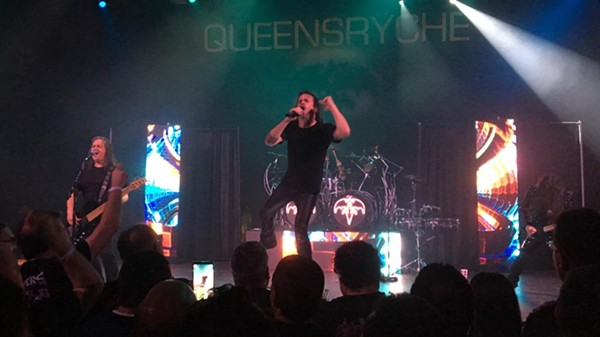 Queensryche's Todd LaTorre belts it out from the Aztec Theatre stage. - MIKE MCMAHAN