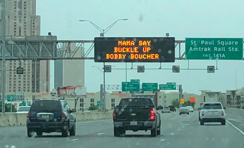 TxDOT References The Waterboy on Road Signs for Mother’s Day Weekend