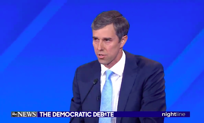 Beto O'Rourke discusses the shooting in his hometown of El Paso. - YOUTUBE /@ABCNEWS