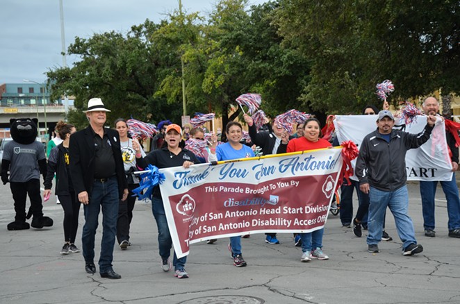 Marchers carry a sign at 2018's abilitySTRONG Parade and abilityMARCH. - CITY OF SAN ANTONIO HEAD START DEPARTMENT