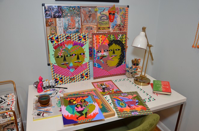Studio Visits: Inside the Symbolic Psychedelia of San Antonio Artist Angela Fox