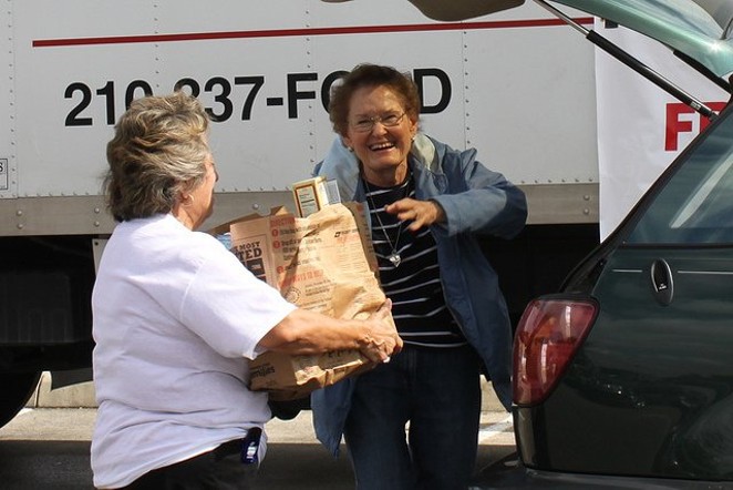 A local resident picks up groceries from the San Antonio Food Bank. Experts worry Texas food banks will be unable to make up for SNAP cuts proposed by the Trump administration. - COURTESY OF THE SAN ANTONIO FOOD BANK