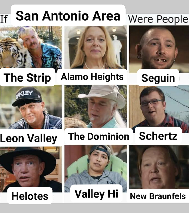 Viral Meme Labels Tiger King Cast as San Antonio Neighborhoods (2)