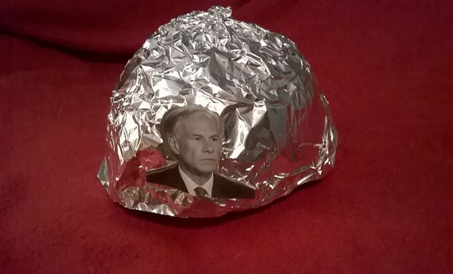 Apparently, the sale has discontinued for these premium Texas Governor Greg Abbott tinfoil hats. We're guessing they sold out. - EBAY