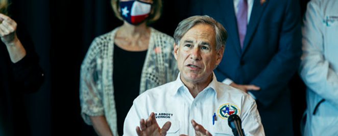 Texas Gov. Greg Abbott speaks during a recent press event. - COURTESY PHOTO / OFFICE OF THE GOVERNOR