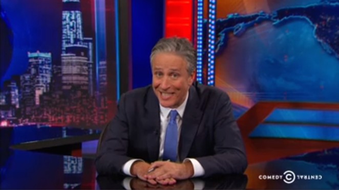 Jon Stewart said goodbye by explaining bullshit one last time, leaving us with, "If you smell something, say something." - COMEDY CENTRAL SCREENGRAB