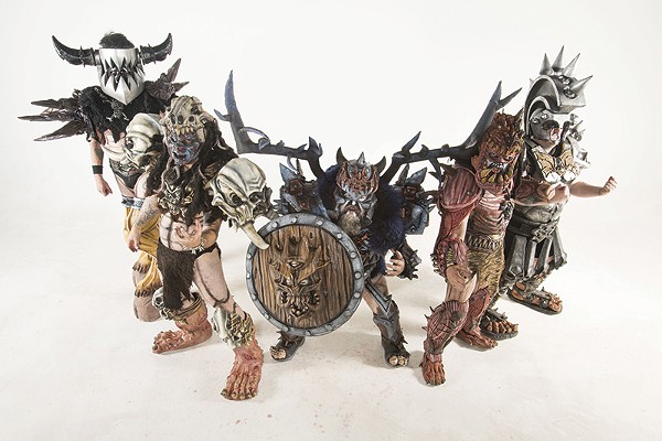 Pustulus Maximus (second from left) with the Scumdogs of Gwar. - COURTESY