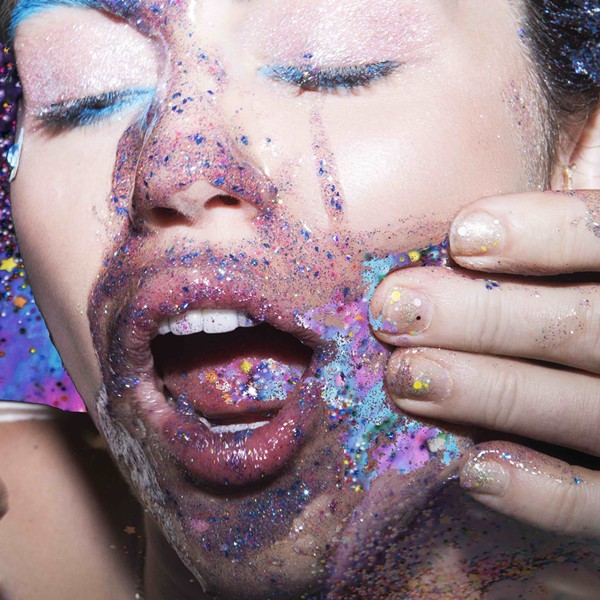 Miley Cyrus glittered out on the cover of Dead Petz - COURTESY