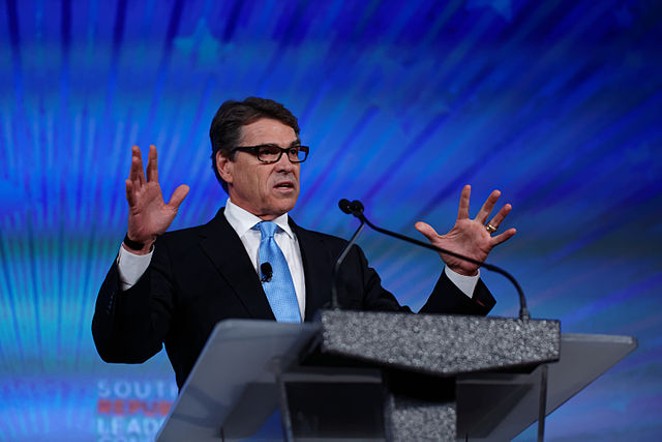 Rick Perry got a little crossed up on his phrasing on Fox News. - Via Michael Vadon/Wikimedia Commons