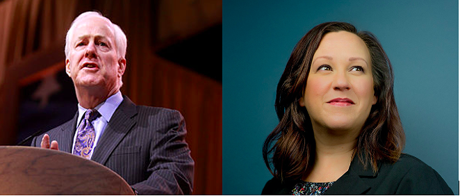 WIKIMEDIA COMMONS / GAGE SKIDMORE (LEFT) AND COURTESY PHOTO / MJ HEGAR CAMPAIGN (RIGHT)