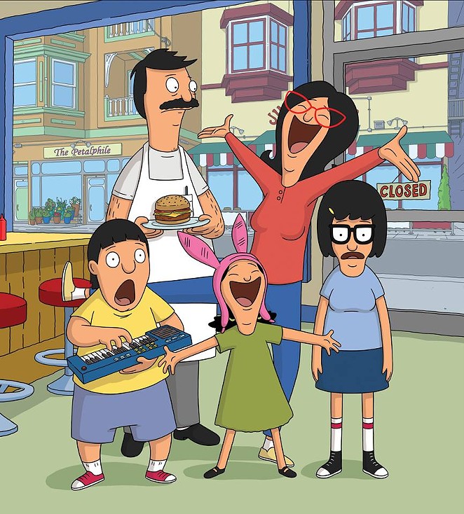 The Belcher family. Up top we have the parentals Bob and Linda Belcher, and below we have Gene with his ever-synthesizing keyboard, Louise and her iconic bunny ears and butt-crazed Tina Belcher. - Facebook/Bob's Burgers