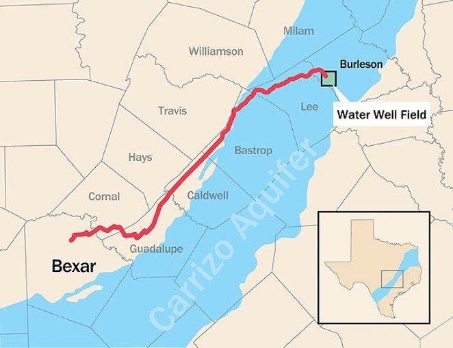 Map of the pending Vista Ridge pipeline. - COURTESY