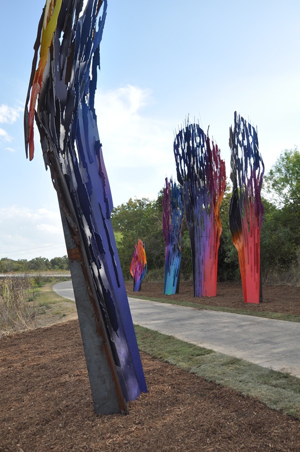 "Whispers" is Belgian Artist Arne Quinze's first permanent installation in the United States. - SAN ANTONIO RIVER FOUNDATION PROJECT MANAGER STUART JOHNSON
