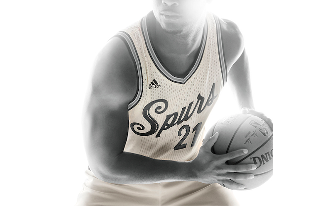 The Spurs will rock these slick uniforms on Christmas. - VIA NBA.COM