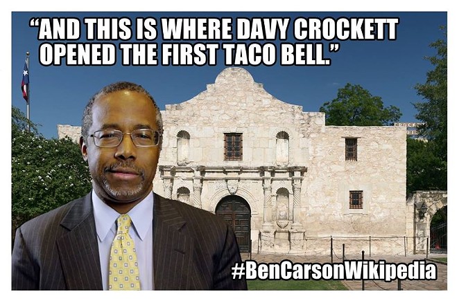 Ben Carson, Who Can't Stop Lying, Gets The Perfect Alamo Meme