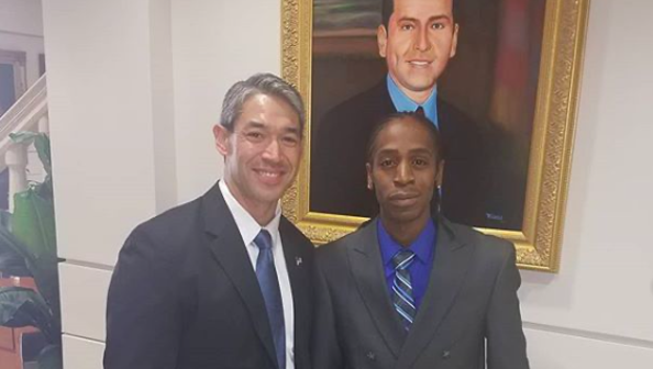 Pharaoh Clark (right) met with San Antonio Mayor Ron Nirenberg this summer to advocate for reforms to SAPD. - INSTAGRAM / @SA_ACCOUNTABILITY