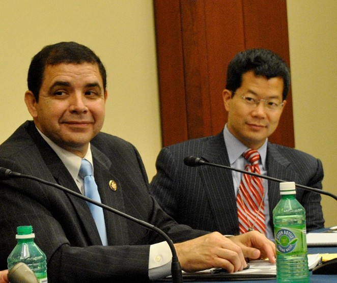 Rep. Henry Cuellar (left) announced more funding for immigration judges and support staff. - FLICKR CREATIVE COMMONS