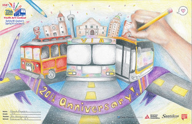 This drawing won Best of Show in 2015. - VIA Metropolitan Transit | Flickr