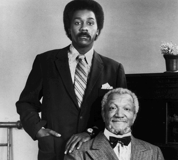 Demond Wilson and Redd Foxx as Lamont and Fred Sanford. - WIKIPEDIA