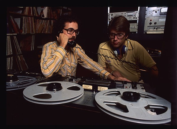 A shot from the early days of the KRTU station on the Trinity campus. Note the reel to reel. - COURTESY OF KRTU